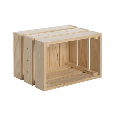 Caisse en pin massif modulable et empilable - L38,4 x H28 cm CALICOSY