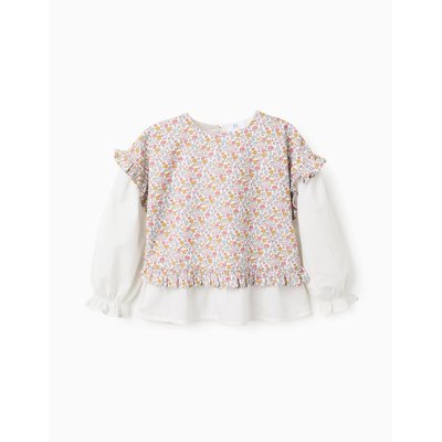 Blouse Bimatière en Coton Floral ZIPPY