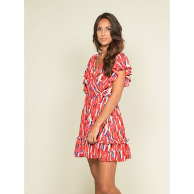 Robe Courte Motifs Ired DONA LISA