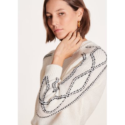 Pull droit col rond en laine LA FEE MARABOUTEE