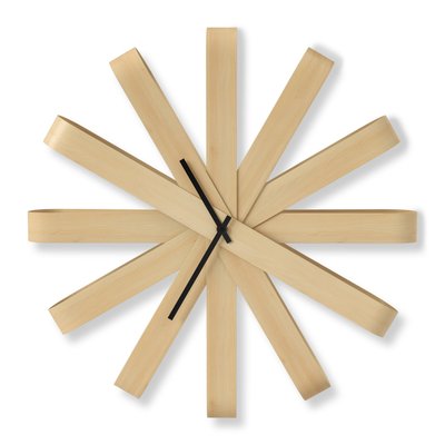 Horloge murale silencieuse en bois - RIBBON UMBRA
