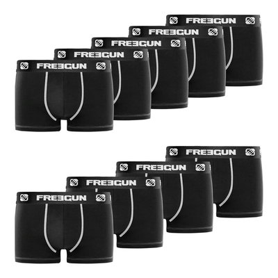 Lot de 9 Boxers coton uni FREEGUN