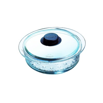 Cuisson vapeur - Set panier vapeur et couvercle en verre Ø20 cm PYREX