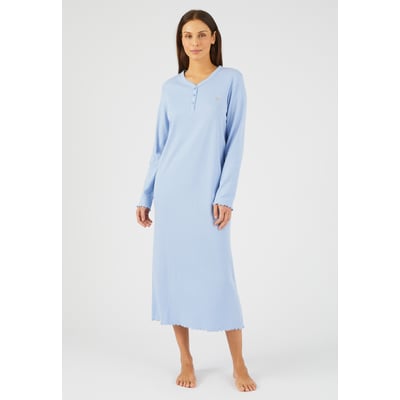 Chemise de nuit maille interlock côtelée DAMART