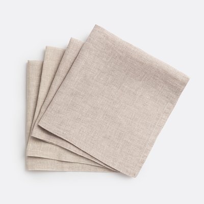 Lot de 4 serviettes de table lin lavé Victorine LA REDOUTE INTERIEURS