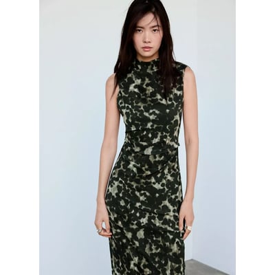 Robe en maille imprimée MANGO