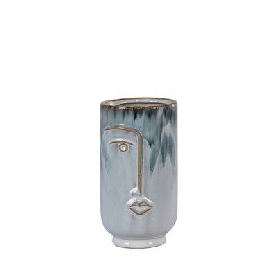 Vase en céramique avec visage H17cm - ELENA HOUSE NORDIC