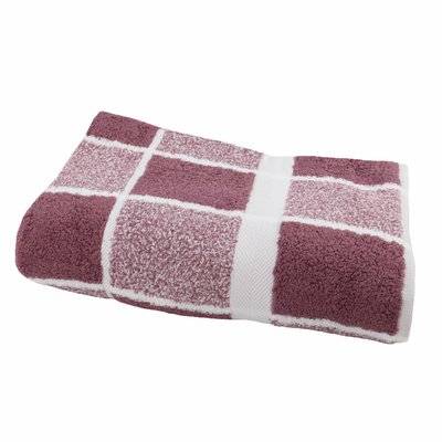 Serviette de toilette coton éponge bouclette carreaux CELESTE LINANDELLE