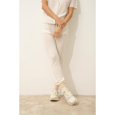Jogging Bi-Color Ivoire + Sable Nami JUST CASHMERE
