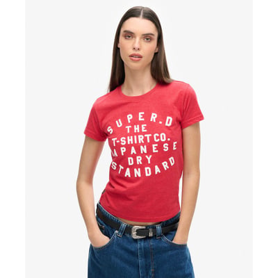 T-shirt ajusté à imprimé en relief SUPERDRY