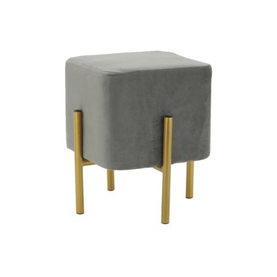 Tabouret carré pied doré Gatsby AUBRY GASPARD