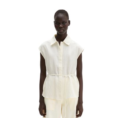 Blouse crinkle sans manches regular en LENZING™ ECOVERO™ MARC O'POLO