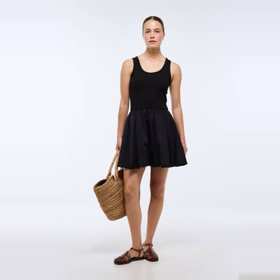 Robe courte débardeur bi matière MONOPRIX