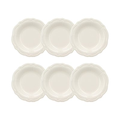 Lot de 6 assiettes creuses en grès 22cm, CHARLOTTE NOVASTYL