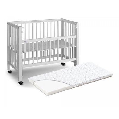 Lit blanc avec matelas 90x40 TISSI