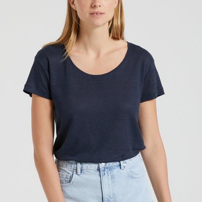 T-shirt coupe droite en lin PETIT BATEAU