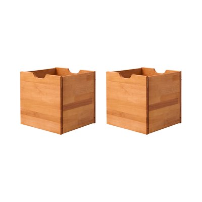 Lot de 2 cubes de rangement bois massif  Cyriel CAMIF
