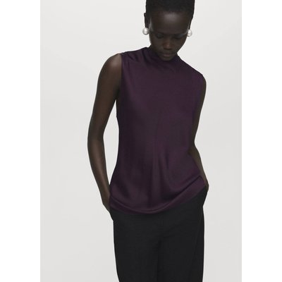 Blouse satin col bénitier MANGO