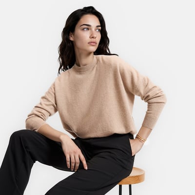 Pull ample en cachemire à col rond LA REDOUTE COLLECTIONS