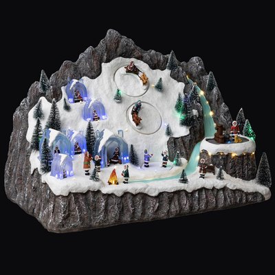 Village de Noël esquimaux animé musical 62 LED + transfo FEERIC LIGHTS & CHRISTMAS