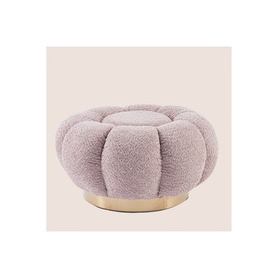 Pouf en tissu bouclé en forme de fleur D65 - JUST HELLIN, DEPUIS 1862