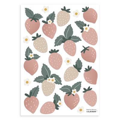 Stickers muraux les fraises LOUISE LILIPINSO