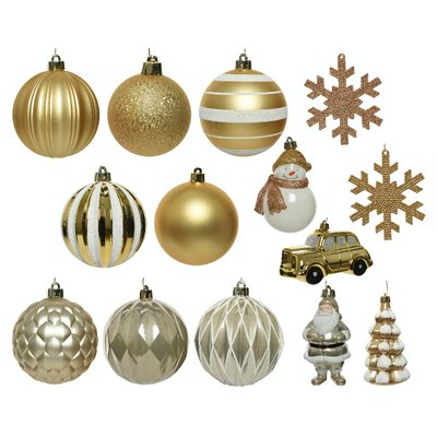 Boite de 25 décors de Noël tons dorés PIER IMPORT