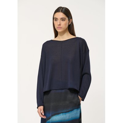 Pull bleu marine oversize manches longues HUMILITY