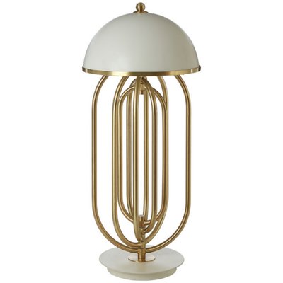 Gold Metallic Repeating Arch Art Deco Style Domed Table Lamp SO'HOME