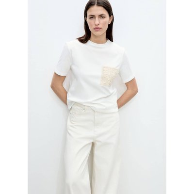 T-shirt brodé en crochet MANGO