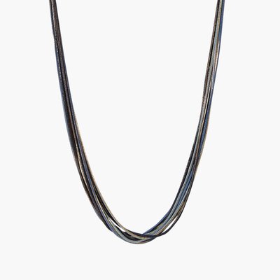 Collier multi rangs bleu et noir BALABOOSTE