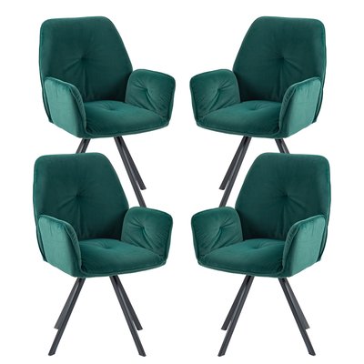 Lot de 4 chaises de salle à manger rotatif fauteuil industriel, CALF MEUBLES COSY