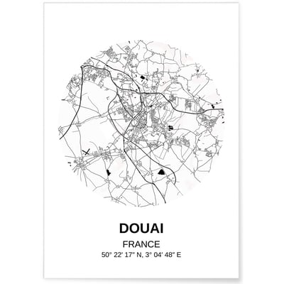 Affiche Carte Douai L'AFFICHERIE