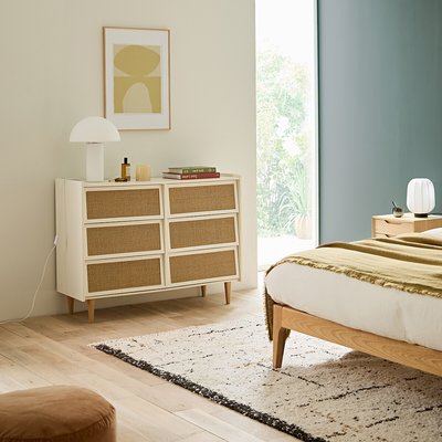 Commode 6 tiroirs en cannage, Taga LA REDOUTE INTERIEURS