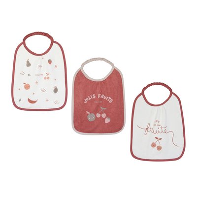 Lot de 3 bavoirs elastique olympe eponge SUCRE D'ORGE