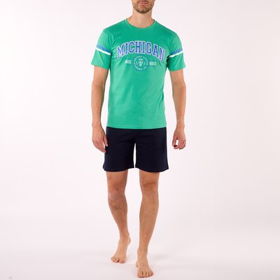 Pyjashort homme MICHIGAN vert/marine ALAN BROWN