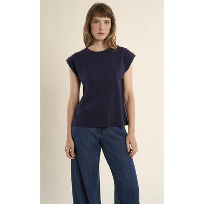 T-shirt manches courtes col rond détail perles MOLLY BRACKEN