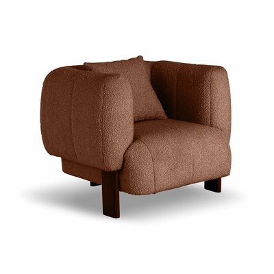 Кресло из обивки букле и массива бука SO'HOME