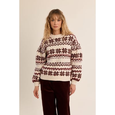 Pull col rond, imprimé jacquard MOLLY BRACKEN