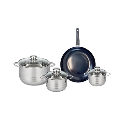 Batterie 1 poêle 24cm + 3 faitouts 12/14/20cm PRIMA BRILLANT ELO