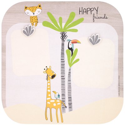 Grand Pêle-Mêle en bois avec magnet Gigi la girafe LES JARDINS DE LA COMTESSE