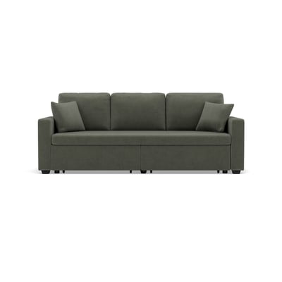 Canapé droit convertible velours côtelé 3pl, CYRUS LISA DESIGN