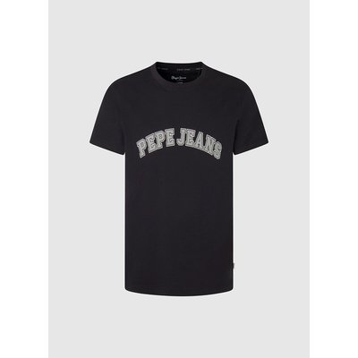 T-shirt droit manches courtes à logo imprimé PEPE JEANS