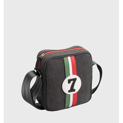 E2R Sac bandoulière homme noir rétro italien durable Rino OH MY BAG