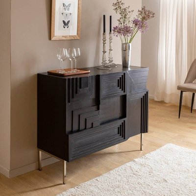 Petit buffet en bois de manguier noir  TRISTAN MADE IN MEUBLES 