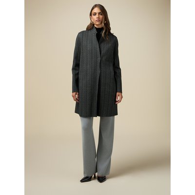 Manteau en tissu à chevrons avec intérieur effet daim OLTRE