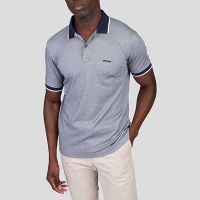Polo bicolore chiné MISE AU GREEN