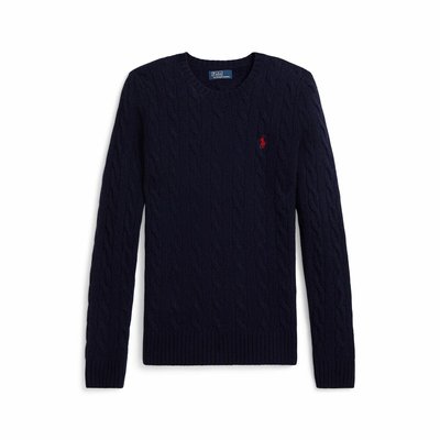 Pull girocollo, maglia a treccia lana e cachemire POLO RALPH LAUREN