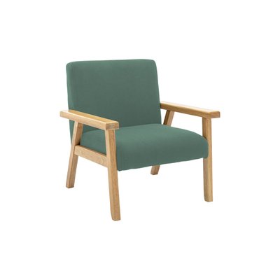 Fauteuil scandinave enfant velours côtelé et bois d'hévéa ISAK KID SWEEEK