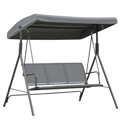 Banc à bascule Acier Gris OUTSUNNY